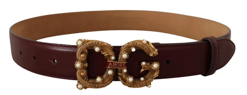 Dolce & Gabbana Elegant  Leather Amore Women's Belt