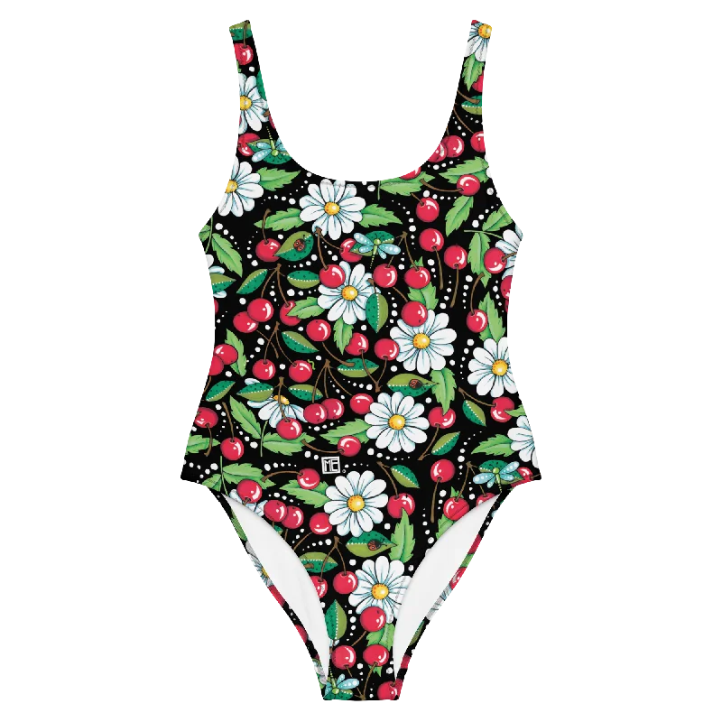Cherry Daisy One-Piece Swimsuit