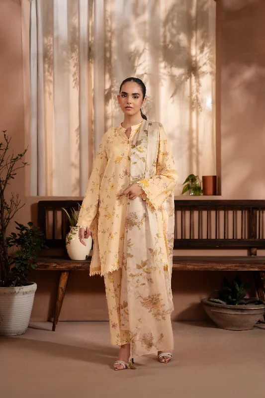3 PC Printed Unstitched Suit
